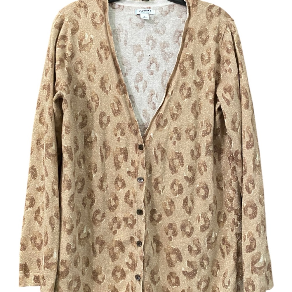 Tan Leopard Print Women's Sweater